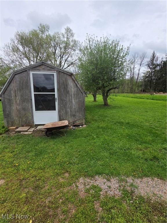 view of shed