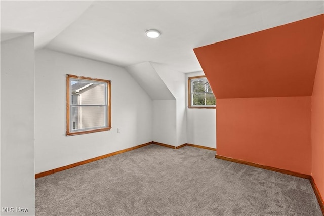 120 Hillcrest Dr, Wellsburg, WV 26070 - additional living space featuring vaulted ceiling, carpet flooring, and baseboards