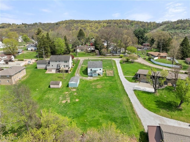 120 Hillcrest Dr, Wellsburg, WV 26070 - bird's eye view featuring a residential view and a wooded view