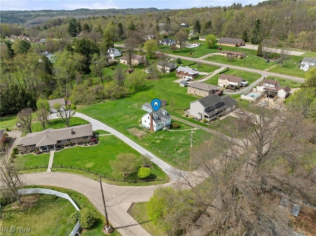 120 Hillcrest Dr, Wellsburg, WV 26070 - aerial view with a forest view and a residential view