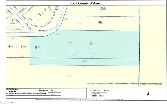 805 Lynnwood Dr, Minerva, OH 44657 - map of parcels