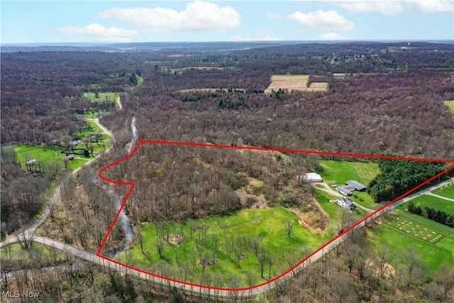 aerial view with a view of trees