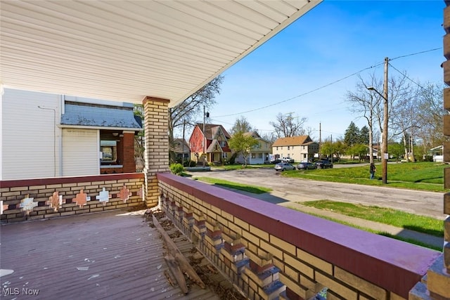 balcony with a residential view