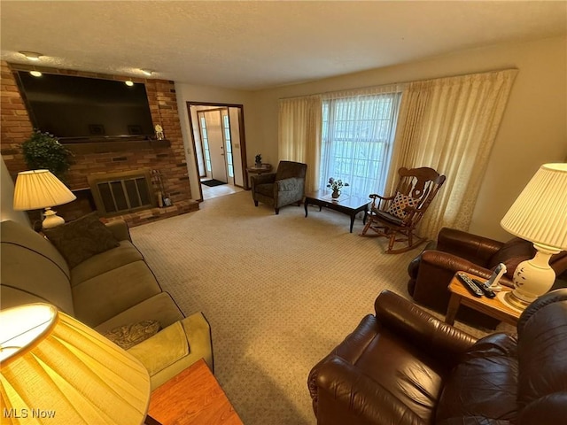 2476 Willow Brook Dr NW, Dover, OH 44622 - living room with carpet flooring and a fireplace