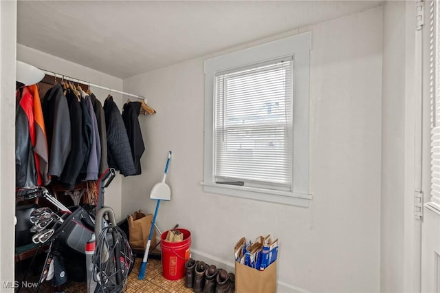 view of walk in closet