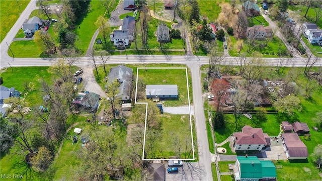aerial view with a residential view