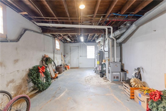 353 W N Ave, East Palestine, OH 44413 - basement with gas water heater and heating unit