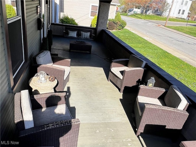 353 W N Ave, East Palestine, OH 44413 - view of patio / terrace featuring a residential view