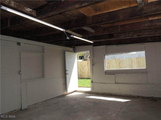 interior space featuring concrete flooring