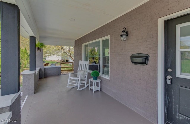 view of patio / terrace with covered porch