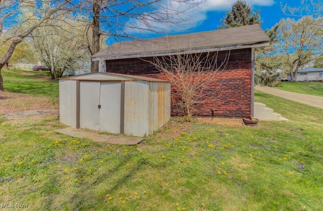view of shed