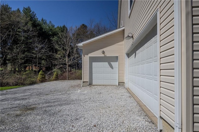 760 N Medina Line Rd, Akron, OH 44333 - garage with gravel driveway