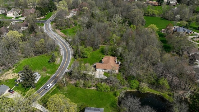 aerial view with a residential view
