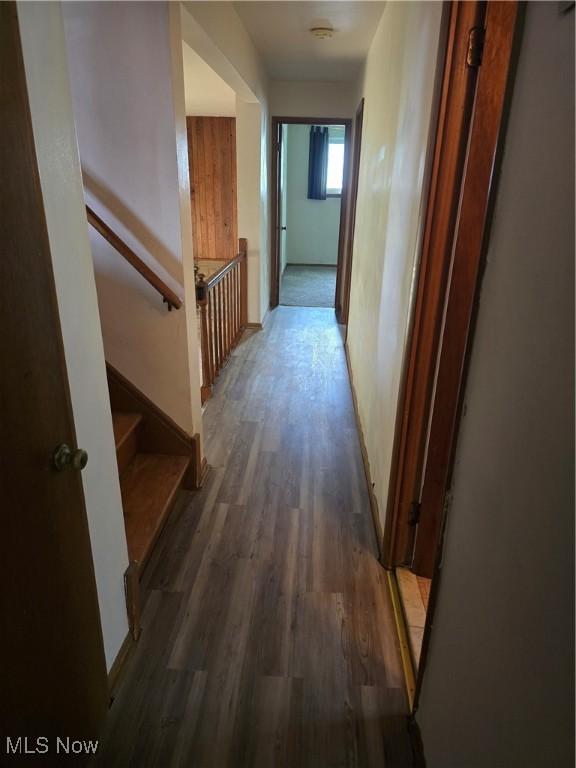 3742 Concord Dr, Beachwood, OH 44122 - corridor featuring wood finished floors and baseboards