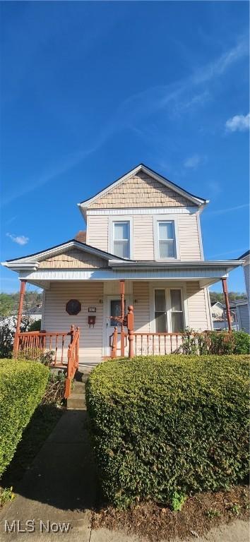 4410 Lincoln Ave, Shadyside, OH 43947 - view of front of property with a porch