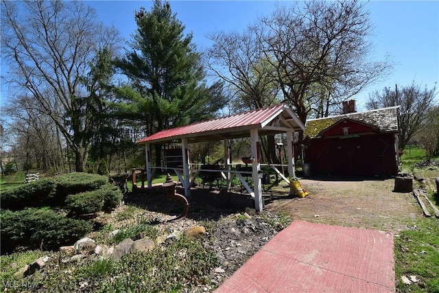 view of yard featuring a gazebo