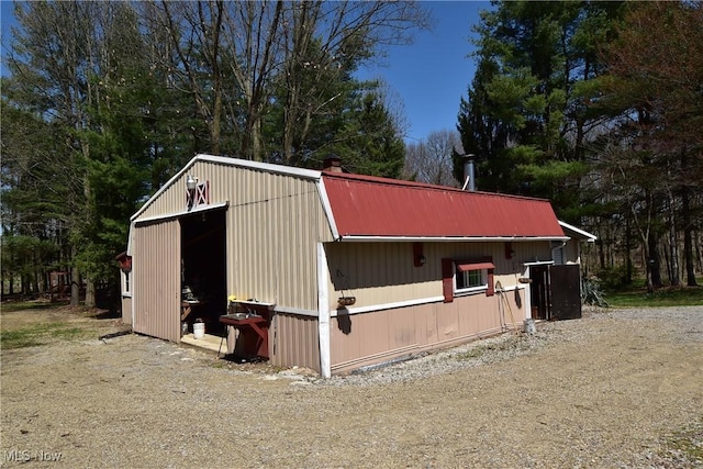 view of pole building