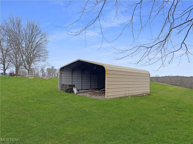 view of outdoor structure featuring a detached carport
