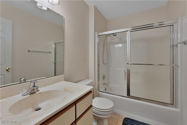 810 Southwestern Run Unit 19, Poland, OH 44514 - full bath featuring toilet, tile patterned floors, enclosed tub / shower combo, and vanity