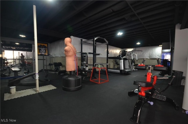 view of workout area