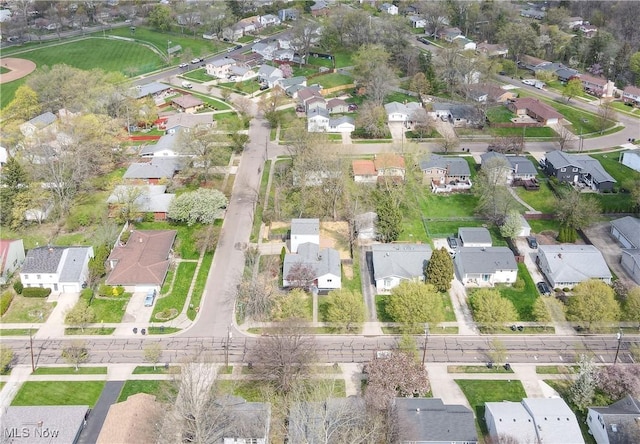 drone / aerial view with a residential view