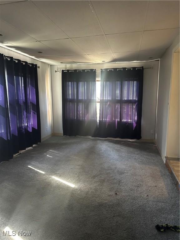 1765 E 238th St, Euclid, OH 44117 - carpeted empty room featuring a drop ceiling
