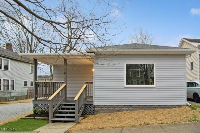 bungalow with a deck