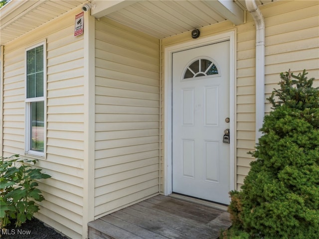 view of doorway to property