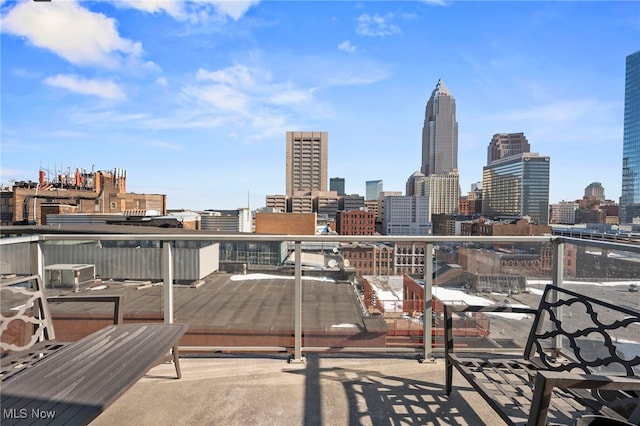 exterior space with a view of city