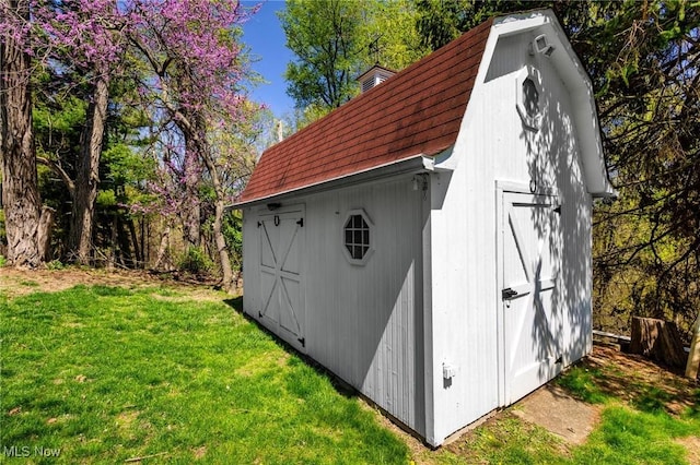 view of shed