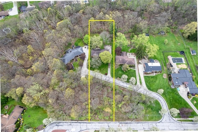 aerial view featuring a residential view
