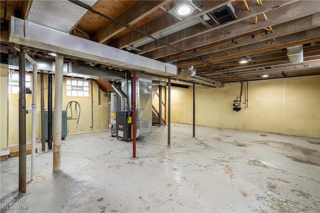 9612 Park Heights Ave, Garfield Heights, OH 44125 - below grade area with heating unit and gas water heater