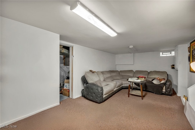 view of carpeted living room