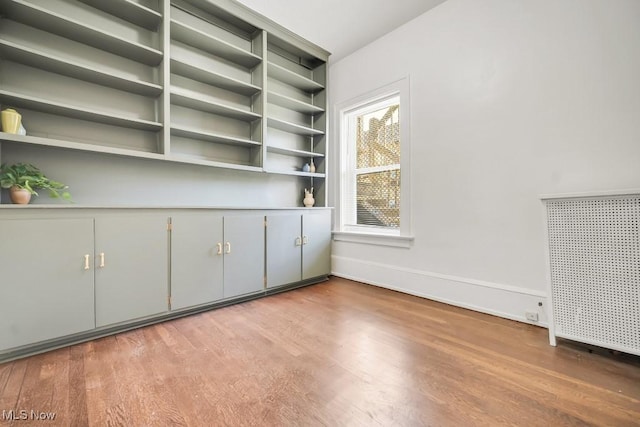 1357 E Blvd Unit 2, Cleveland, OH 44106 - interior space featuring baseboards, radiator, and wood finished floors