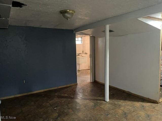 1145 Arnold Ave, Akron, OH 44305 - below grade area with baseboards