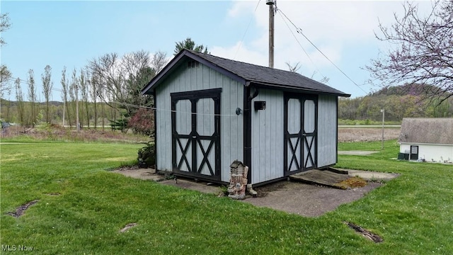 view of shed