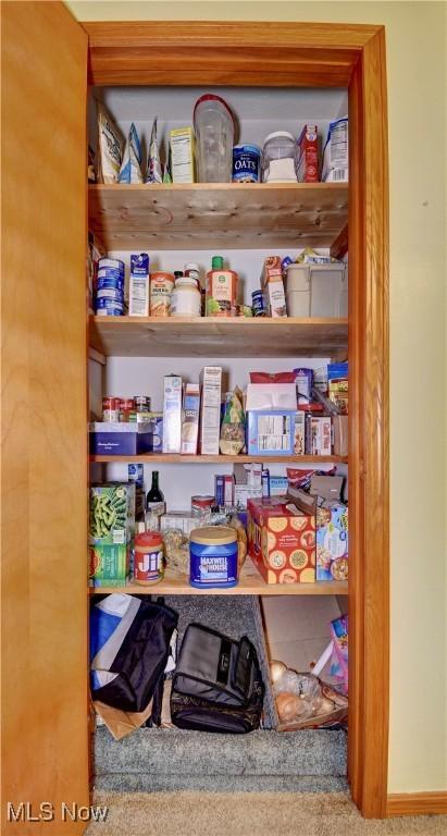 view of pantry