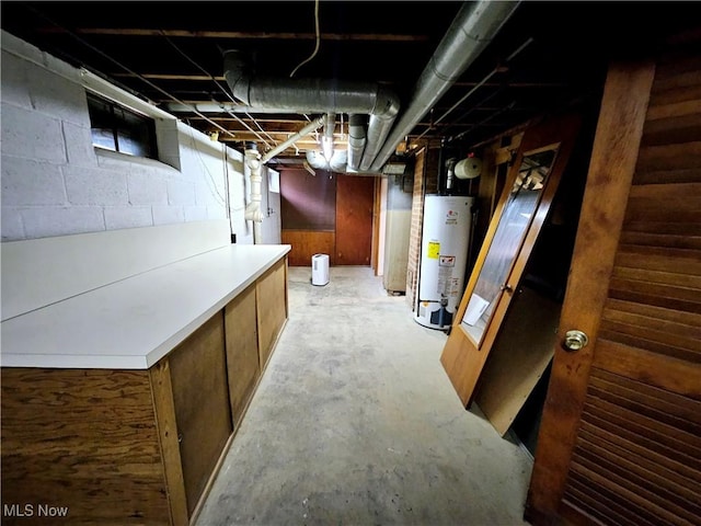1893 Ridge Rd, Hinckley, OH 44233 - unfinished below grade area featuring gas water heater