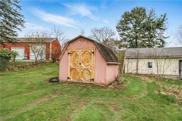 view of shed