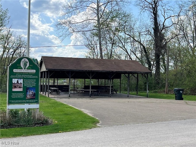 view of property's community featuring a carport