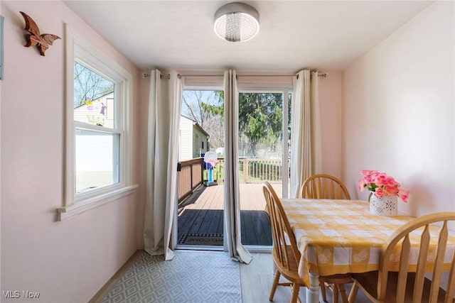 view of dining area