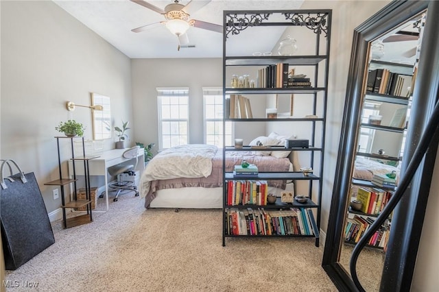 carpeted bedroom featuring visible vents