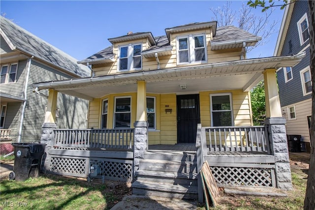 view of front of house with covered porch