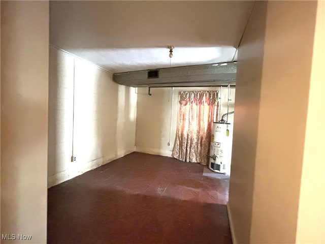 spare room with water heater