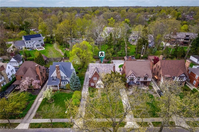 drone / aerial view with a residential view
