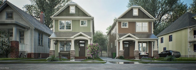 view of front of house with covered porch