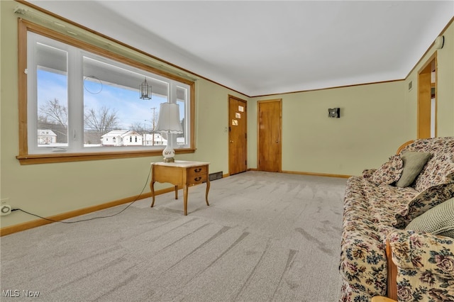 340 53rd St SW, Canton, OH 44706 - living area featuring baseboards and carpet floors