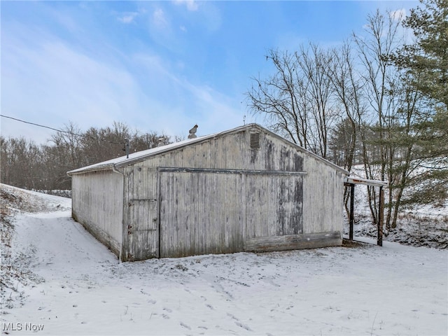 340 53rd St SW, Canton, OH 44706 - snow covered structure featuring an outdoor structure