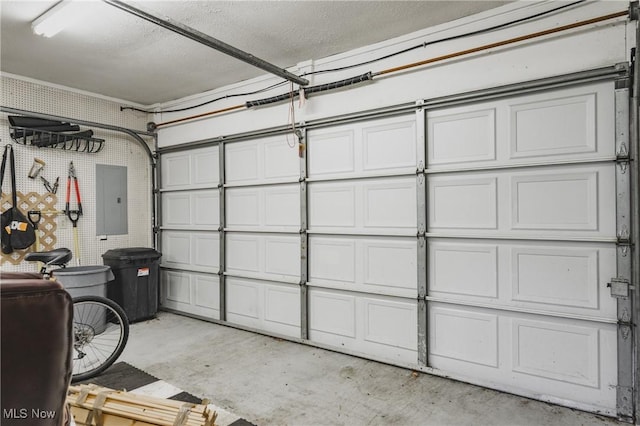 garage featuring electric panel