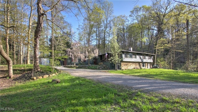 view of road featuring driveway